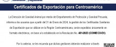 Certificados de Exportación a Centroamérica